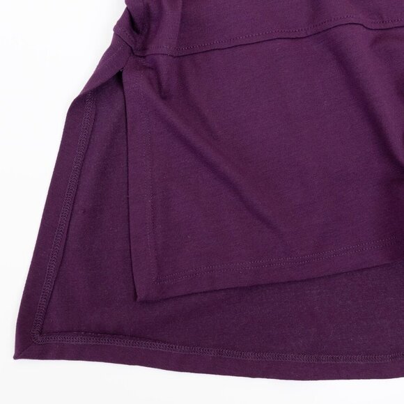 Eileen Fisher Fine Jersey Boat Neck Top Blackberry Purple XS - Picture 7 of 11